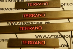 пороги с подсветкой nissan terrano накладки на пороги c подсветкой