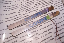 накладки на пороги с подсветкой hyundai coupe зеркальные накладки на пороги c подсветкой