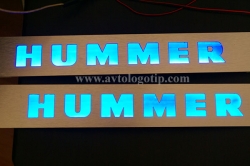 накладки на пороги hummer с подсветкой зеркальные накладки на пороги c подсветкой