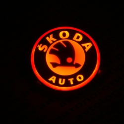 светящийся логотип skoda fabia объёмные логотипы