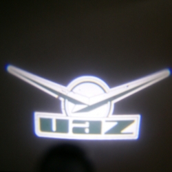 подсветка дверей с логотипом uaz 7w mini подсветка дверей mini 7w (врезная)