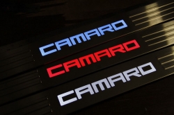 накладки на пороги с подсветкой chevrolet camaro зеркальные накладки на пороги c подсветкой