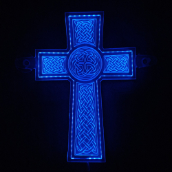 Светящаяся табличка крест