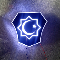 Светящийся логотип Восьмиконечная звезда с месяцем