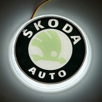 Светящийся логотип SKODA OCTAVIA