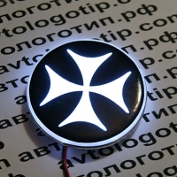 светящийся болнисский крест на автомобиль бмв объёмные логотипы