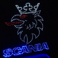 Светящийся логотип для грузовика SCANIA