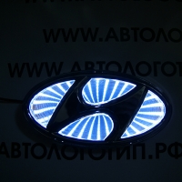 3d светящийся логотип hyundai 13,5*6,9см 3d логотипы