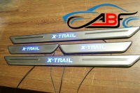 накладки на пороги с подсветкой nissan x-trail накладки на пороги c подсветкой