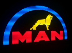 Светящийся логотип на спалку MAN