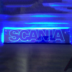 Зеркальная табличка Scania 2D гравировка