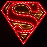 светящийся логотип superman логотип &quot;символы&quot;