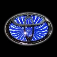 3d светящийся логотип toyota reiz 3d логотипы