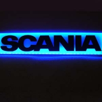 светящаяся неоновая табличка scania логотипы скания