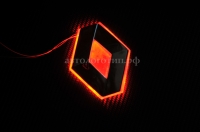 подсветка логотипа renault logan, перед подсветка логотипа