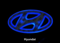 подсветка логотипа hyundai ix55, перед подсветка логотипа