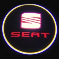 подсветка дверей с логотипом seat 7w mini подсветка дверей mini 7w (врезная)