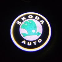 подсветка дверей с логотипом skoda 5w mini подсветка дверей mini 5w (врезная)