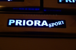 накладки на пороги с подсветкой vaz priora sport vaz накладки на пороги с подсветкой лада