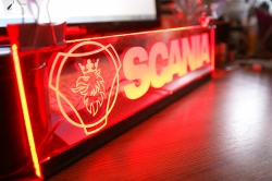 светящаяся табличка scania 2d логотипы скания