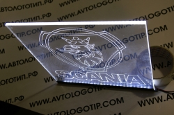 светящаяся табличка scania 2d логотипы скания