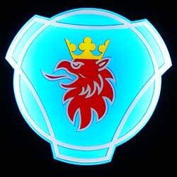 светящийся полноцветный логотип scania логотипы скания