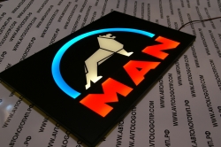 светящийся логотип на спалку man логотипы ман