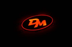 2d светящийся логотип santa fe dm, малый 2d логотипы
