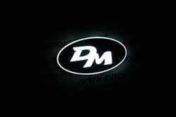 2d светящийся логотип santa fe dm, малый 2d логотипы