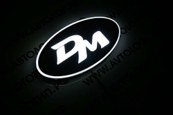 2d светящийся логотип santa fe dm, малый 2d логотипы
