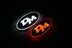 2d светящийся логотип santa fe dm, малый 2d логотипы