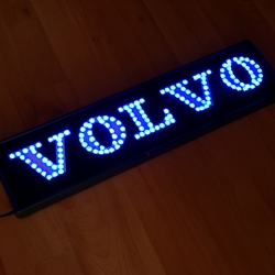 светодиодная табличка volvo логотип вольво