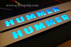 накладки на пороги hummer с подсветкой зеркальные накладки на пороги c подсветкой