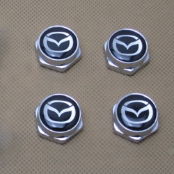 болты крепления госномера с логотипом mazda болты номерного знака с логотипом