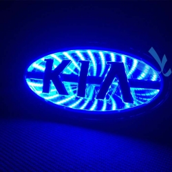 3d светящийся логотип kia 3d логотипы