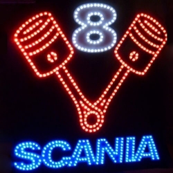 светящийся логотип для грузовика scania логотипы скания