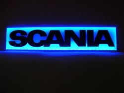 светящаяся неоновая табличка scania логотипы скания