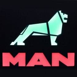 табличка светящаяся в спальник man логотипы ман