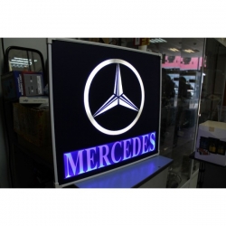 табличка светящаяся в спальник mercedes логотип мерседес
