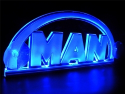 светящаяся табличка 3d man логотипы ман