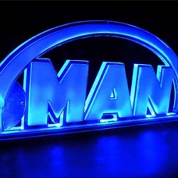 светящаяся табличка 3d man логотипы ман