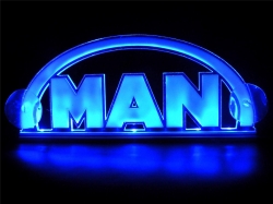светящаяся табличка 3d man логотипы ман