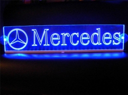светящаяся табличка mercedes 2d логотип мерседес