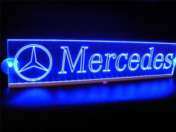 светящаяся табличка mercedes 2d логотип мерседес