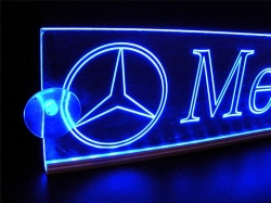 светящаяся табличка mercedes 2d логотип мерседес