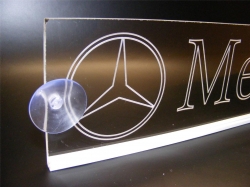 светящаяся табличка mercedes 2d логотип мерседес
