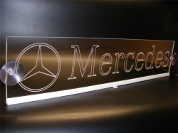 светящаяся табличка mercedes 2d логотип мерседес