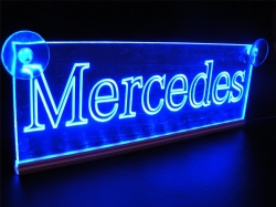 светящаяся табличка mercedes 2d логотип мерседес