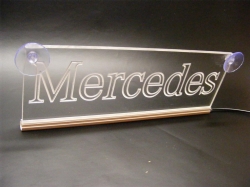 светящаяся табличка mercedes 2d логотип мерседес