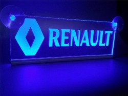 светящаяся табличка renault 3d логотип рено
